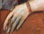 Detail  of Portrait of Miss Lu, Edgar Degas